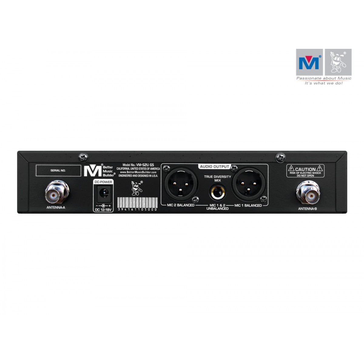 Better Music Builder VM-52U G5 Dual Channel UHF Wireless Microphone System